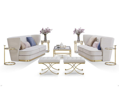 Designer Sofa Sofagarnitur 2+2 Sitzer Couch Polster Garnitur Neu Möbel